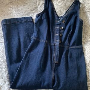Denim Wide-leg Jumpsuit